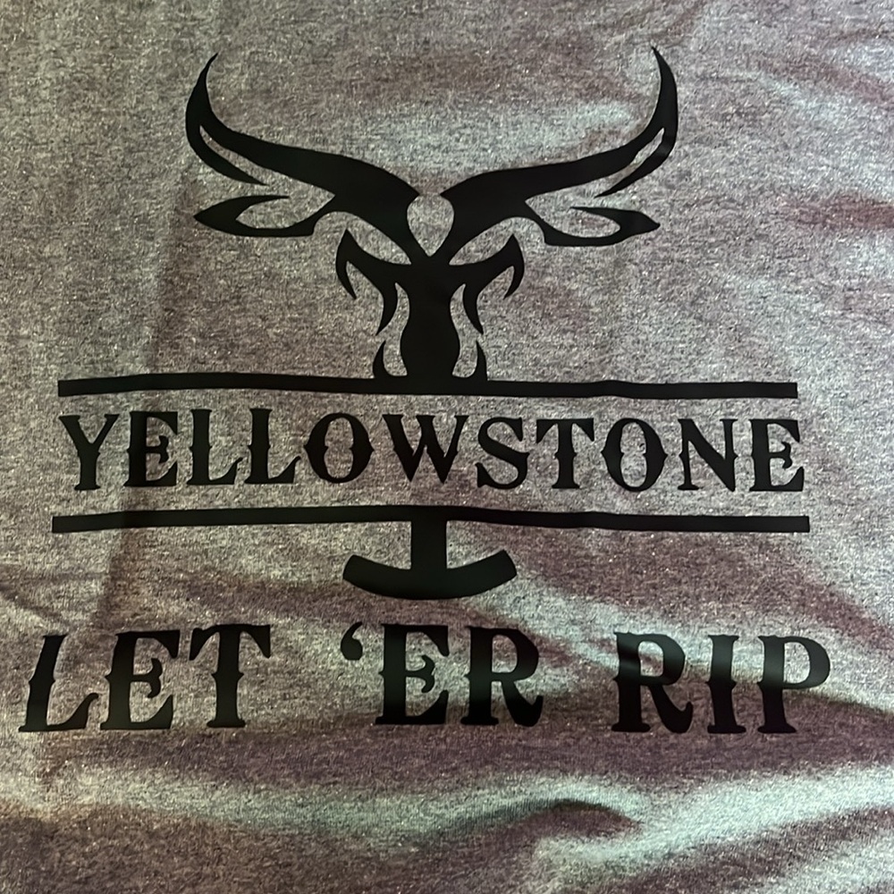 Yellowstone tv series handmade grey black tshirt unisex - Picture 2 of 3